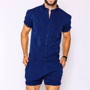ROMPERJACK Chateaux Pinstripe Romper